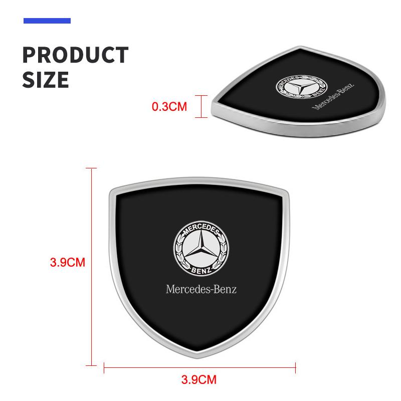 3D Metall Aluminium Auto Seitenkotflügel Aufkleber Legierungsplakette Auto Logo Kofferraum Heckaufkleber Für Mercedes Benz W211 W203 W210 W124 AMG W202