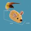 Interactive Plush Mouse Cat Toy, Realistic Squeaky Moving Toy for Indoor Play & Exercise