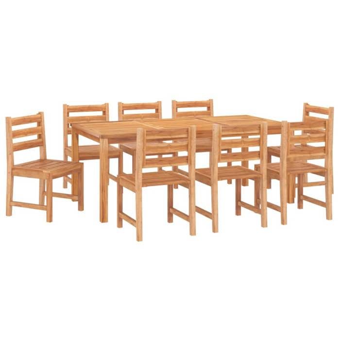 VidaXL Ensemble à manger de jardin 9 pcs Bois de teck solide, meubles de jardin, meubles d'extérieur, table et chaise de 3157192
