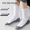 5Pairs Mid Tube Kids Anti-Slip Socks Non-Slip Gripper Student Sports Socks with Grips  Teenagers