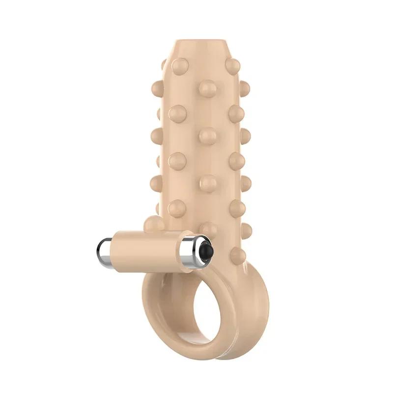 SCRealistic Penis Extender Sleeve Cover Header Case Reusable Condom Delay Ejaculation Dick Enlargement Extension Men Male Sex To