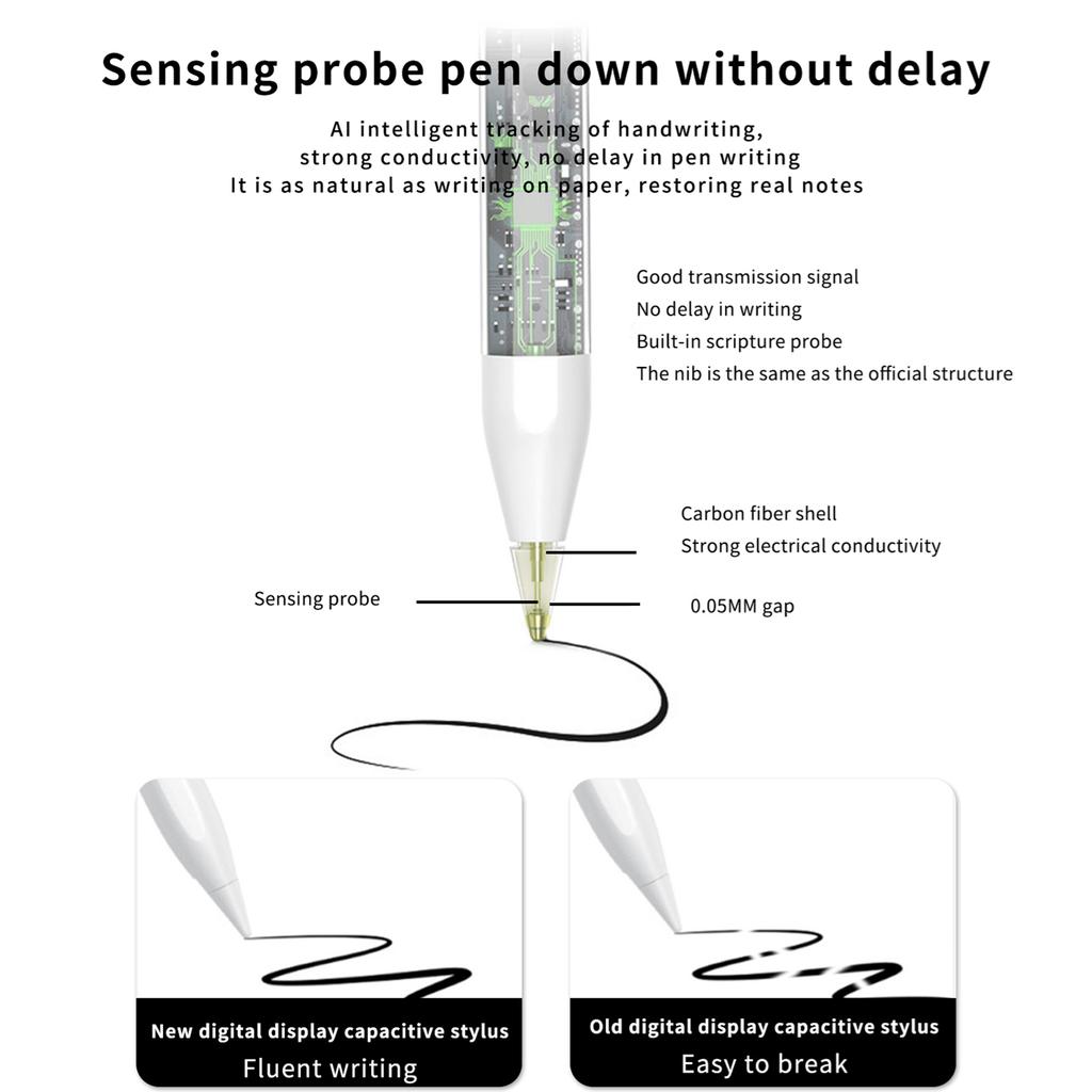 Tablet Stylus Pencil Digital Power Display Tilt Pressure Sensing Full Screen Anti Mistouch Handheld Capacitive Touch