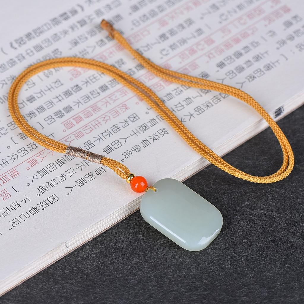 Xinjiang Hotan Jade Safe and Sound Pendant for Men Jade pendant Jade pendant Birthday gift recommendation with certificate
