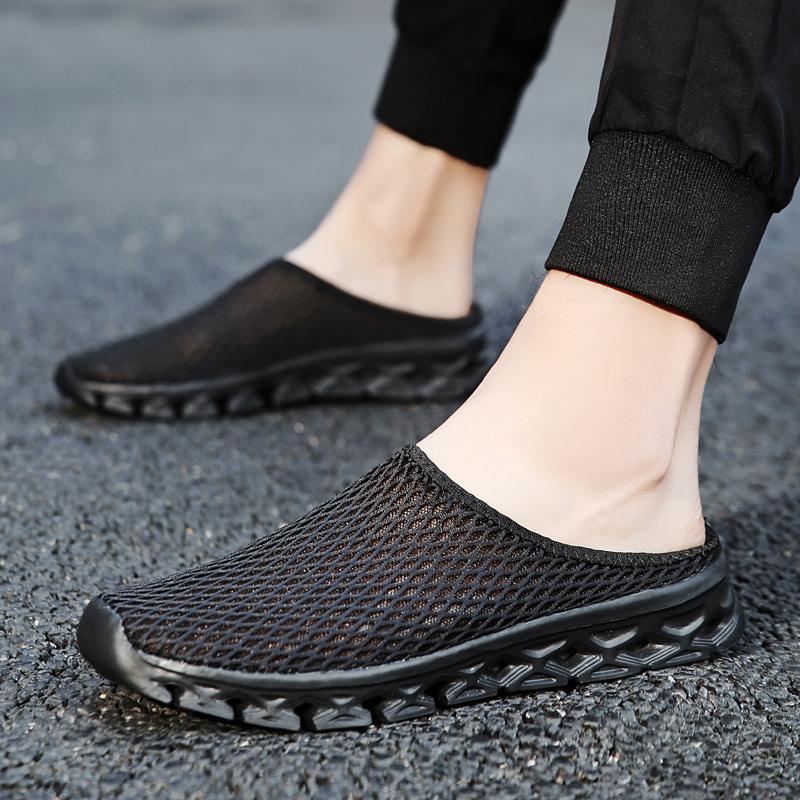 Fashion Men Slippers Summer Breathable Home Indoor Slippers Men Flats Lightweight Slides Fashion Outdoor Walking Shoes