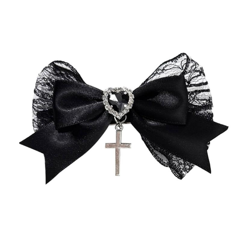 Love Heart Bowknot Hair Clip With Secure Grip For Women Girls Elegant Nonslip Barrettes Hair Accessory