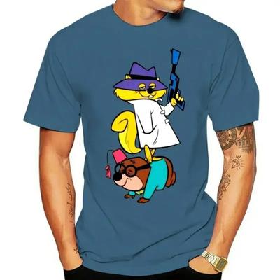 Tajný veverka Retro Kreslený plakát Hanna Barbera Fanouškovské pánské tričko Velikost S-4xl Retro tričko