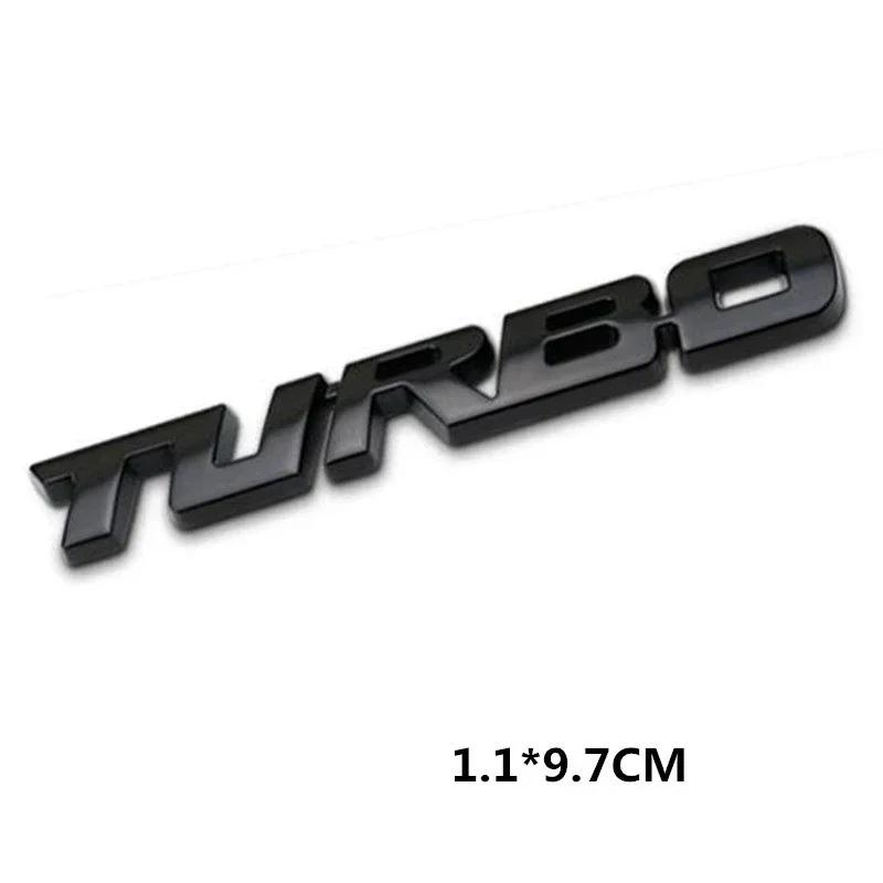 3D Turbo Klistermärke Metall Krompläterad Zinklegering Märke Emblem Dekal Bildekal Klistermärke Bak-/Sidodekal Biltuning Tillbehör