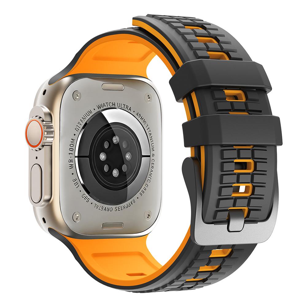 Silikonarmband för Apple Watch Ultra 3 2 Series 11 10 9 8 SE 7 6 5 4 3 Armband Correa iWatch-band 49mm 45mm 44mm 46mm Armband