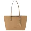 Arden Logo Pendant Double Strap Design Leather Tote Shoulder Bag Large Women Tote Bags Brown 35S6G4XT3L-CAMEL