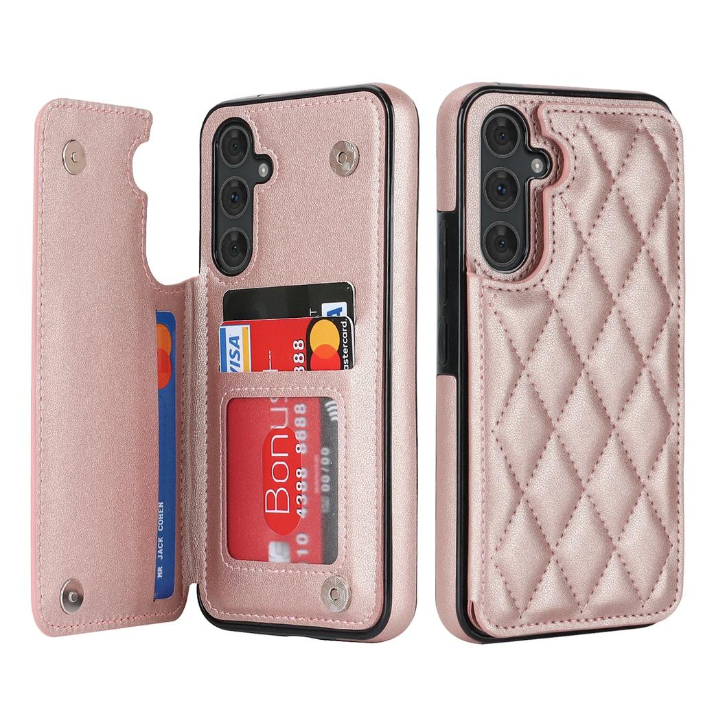 Cards Solt Magnetic Leather Wallet Case For Samsung A54 A14 A55 A52 A15 A35 S23 S24 Ultra S22 Plus S21 FE S20 Note20 Bag Cover