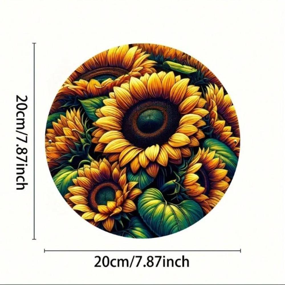 Metal Tin Sign Circular Wall Art Home Decor Thanksgiving Halloween Gift