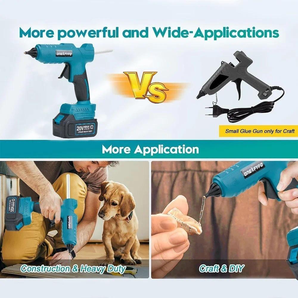 Household Electric Hot Melt Glue Machine Upgraded Powerful Heavy Duty Glue Gun Cordless Handicraft Dedicated Dispensing Machine