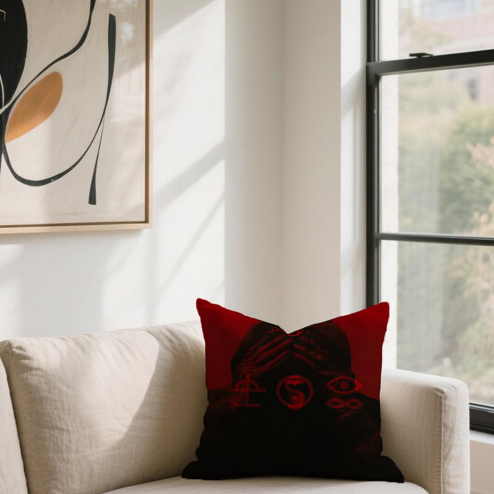 Band B-Bad Omens cushion cover For Sofa Car Office Cafe Soft And Comfortable Double-Sided Printing Pillow Cover