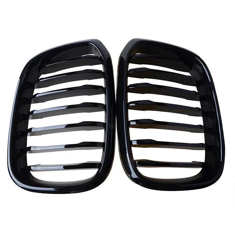 For BMW X3 G01 X4 G02 2018- Front Hood Kidney Bumper Racing Grille Mesh Single Slat Style Grill Car Replacement Accessories