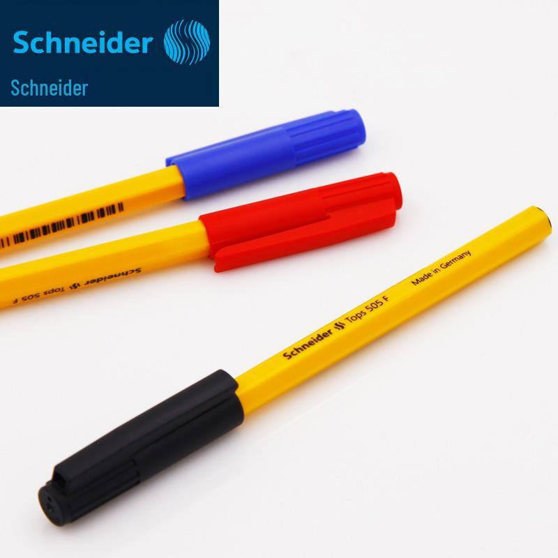 Schneider Tops505F Super Smooth Ballpoint Pen, 0.5mm, Yellow Barrel