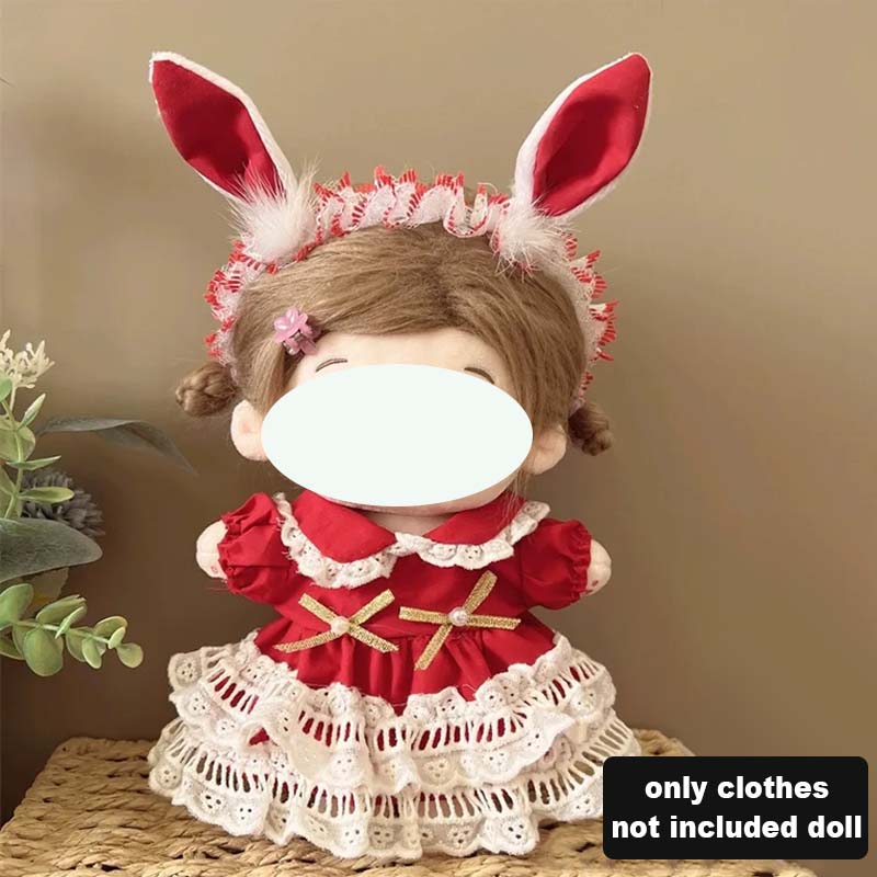 Cute Doll Clothes for 20cm Cotton Doll Princess Maid Dress Up Lolita Clothing Set Kids Dolls Dress Up Toys Doll Accessories