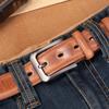 Retro Belt Men'S First Layer Cowhide Genuine Leather Versatile Tree Paste Leather Pin Buckle Belt Young And Middle-Aged Belt