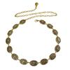 Vintage Floral Engraved Thin Metal Waist Chain - Fashionable Versatile Body Chain Belt