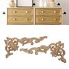 4pcs Wooden Carved Corner Onlay Applique Furniture Mouldings Decal Home Decor Art DIY Ornament Room Decoration