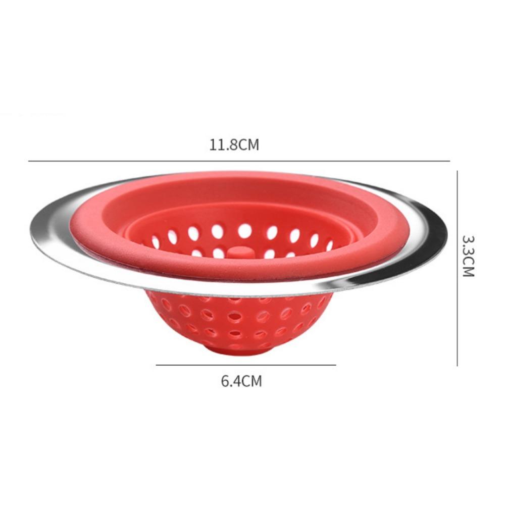 2pcs Stainless Steel Kitchen Sink Drain Catcher Silicone Sink Drainer Baskets Sink Strainer  Kitchen