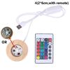 Led Wood Lamp Base Led Light Base Lamp Holder Art Ornament Home Decoration Display Stand With Remote Control Usb