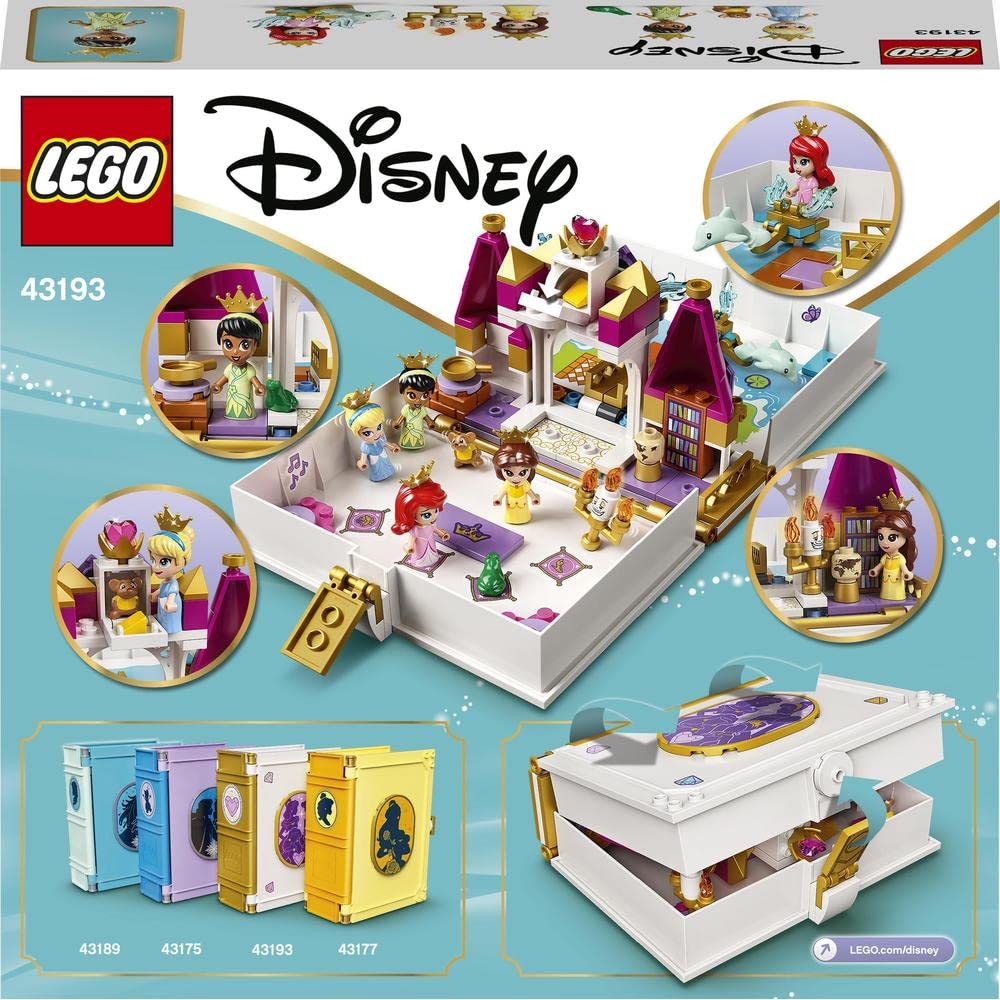 LEGO Livre de princesse Disney Princess Tiana 43193 Jouet à blocs Présent Princesse Princesse Filles Âges Ariel, Belle, Cendrillon, 5+