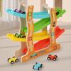 Inertial Glider Wooden Track Set for Toddlers - Early Education Puzzle & Car Parking Game for Ages 1-3