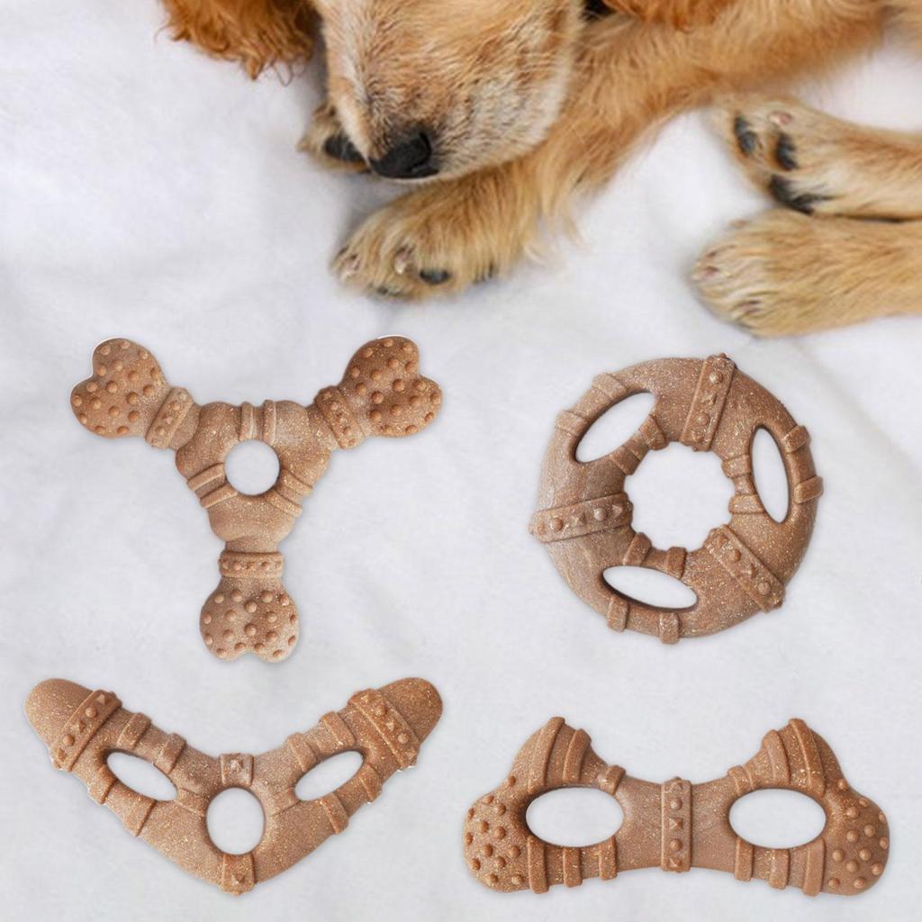 Dog Chew Toy Gnawing Bone Shape Toothbrush Stick Entertainment for Medium Large Dogs Teeth Cleaning Playtime