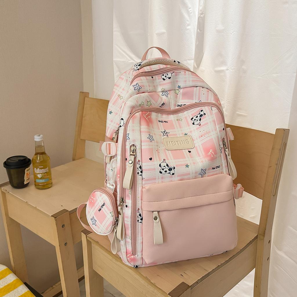 New Schoolbag, Japanese INS Style, High Aesthetic, Fresh Sweet, Cute Cartoon Backpack, Lightweight Backpack for Middle and High School Students
