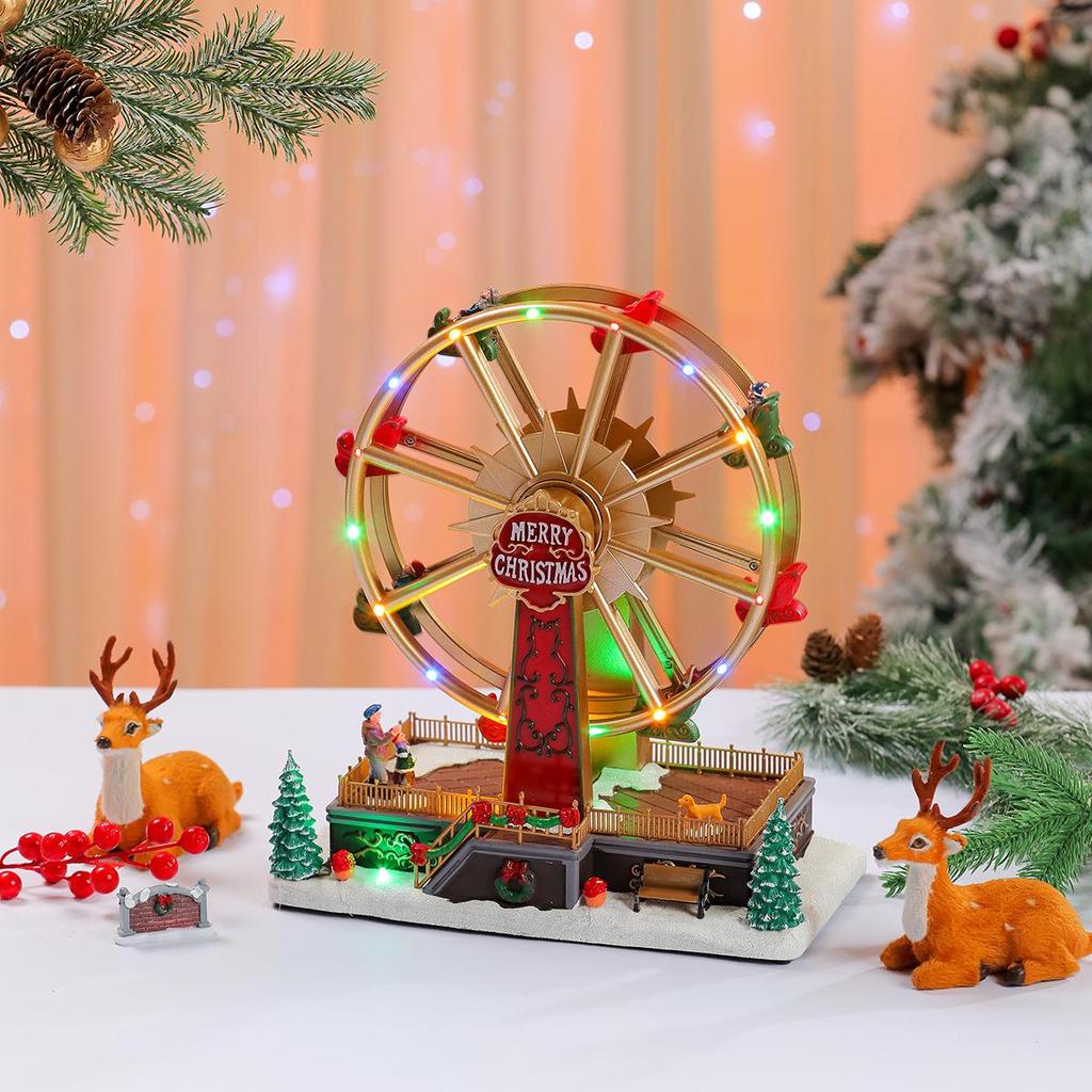 Rotating Luminous Ferris Wheel Music Box - Creative Christmas Home Decoration Gift