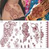 Tattoo Stickers Indian Henna Brown Red Lace Tattoo Stickers Henna Tattoo