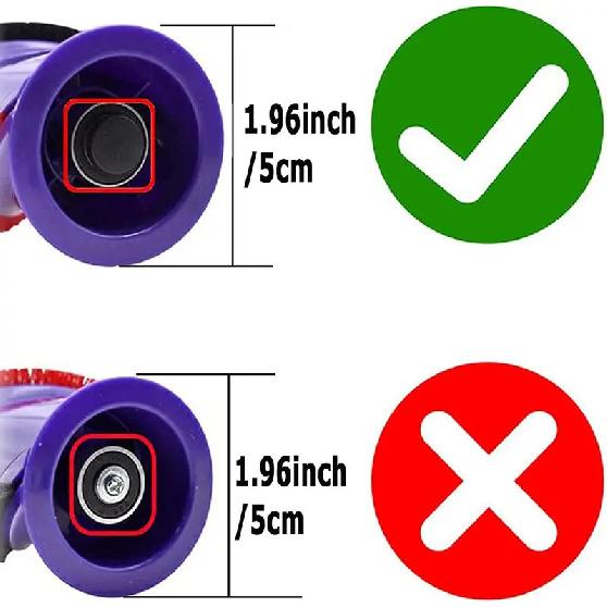 Direct Drive Carbon Fiber Floor Brush Roll Bar Replacement for DYSON V8 Cordless Cleaner Head Brush 967485-01 Part