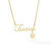 Twelve Constellations Gold Stainless Steel Necklace - Zodiac Pendant