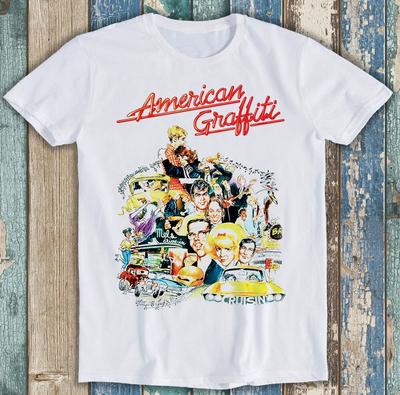 American Graffiti 70s Ρετρό Αφίσα Ταινίας Αστείο Δώρο Μπλουζάκι M1464