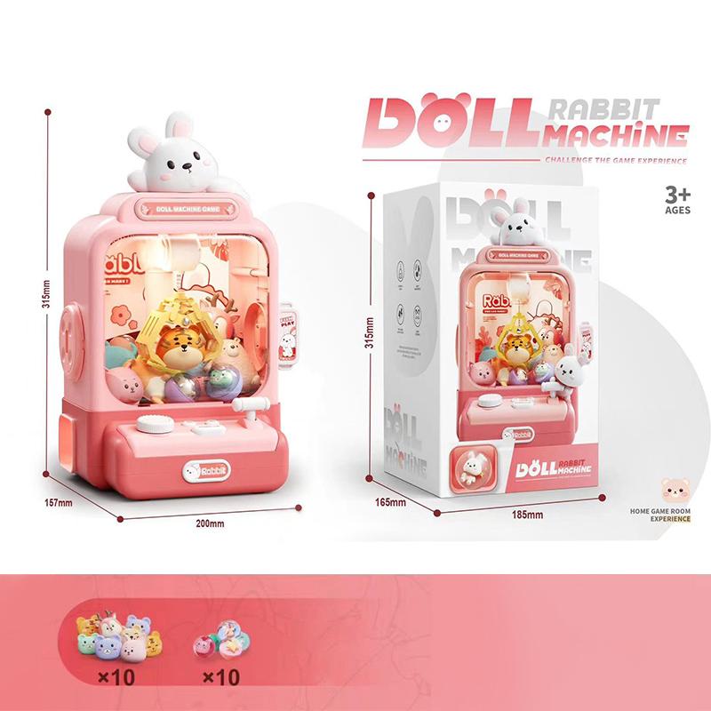 Compact Electronic Claw Machine - Desktop Arcade Game with 60s Timer & 10 Dolls, Kids Party Gift
