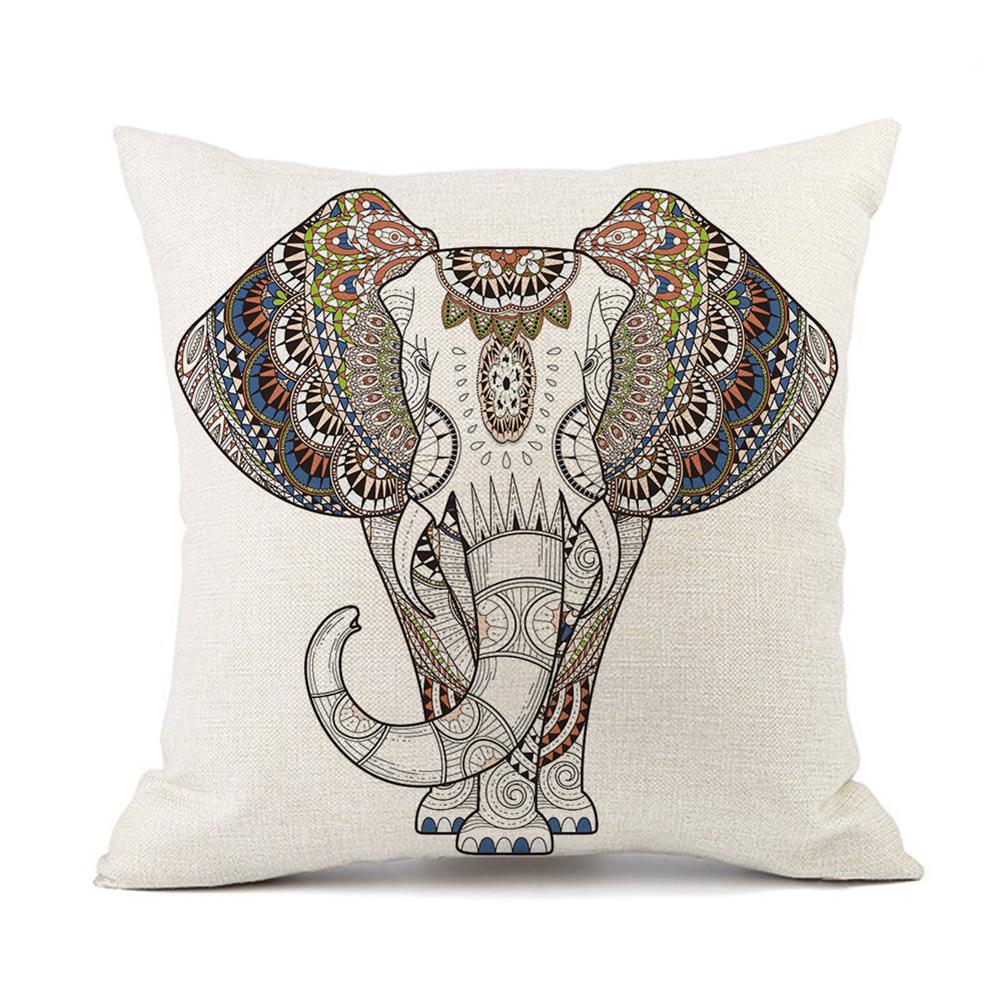 Elephant Print Pillowcase 45*45cm Sofa Cushion Case Pillow Cover Bedding Accessories