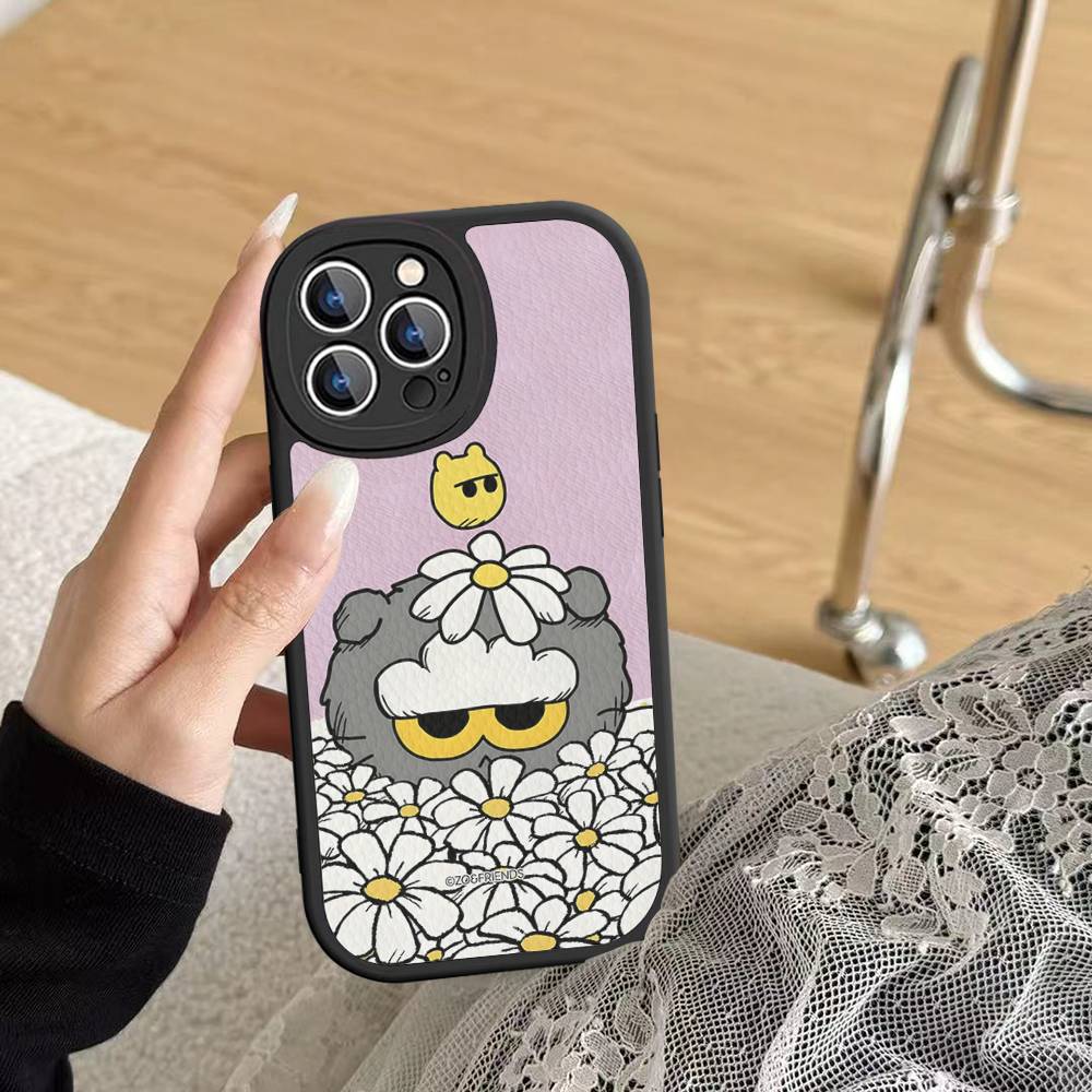

Cute Z-ZO Friends Leather Phone Case For IPhone 16 15 14 17 Pro Max 11 12 Mini Plus Soft Shell iphone 12pro