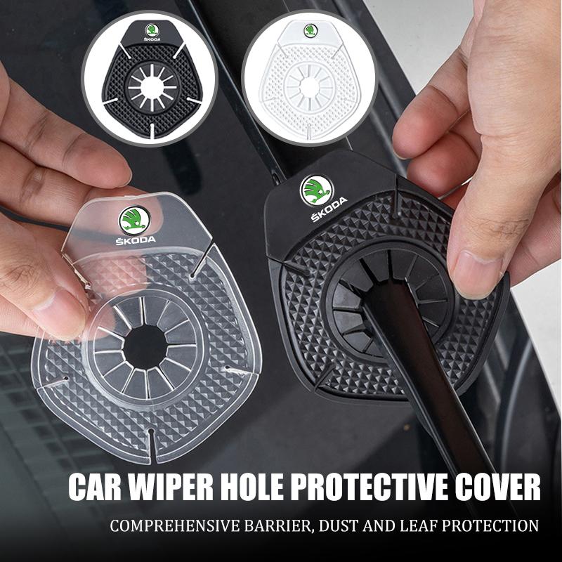 MPLP2 For Skoda Car Windshield Wiper Hole Wiper Hole Dustproof Protector Cover Octavia Superb RAPID FABIA KAMIQ KAROQ KODIAQ YETI