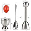 Egg Cutter 304 Stainless Steel Egg Shell Opener Creative Egg Opener Set Convenient Kitchen Tool Portable Home Egg Shell Opener