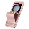 Ring Holder Cards Solt Wallet Leather Case For Samsung Galaxy Z Flip 5 4 3 5G Wristband Case Flip4 Flip3 Stand Shockproof Cover