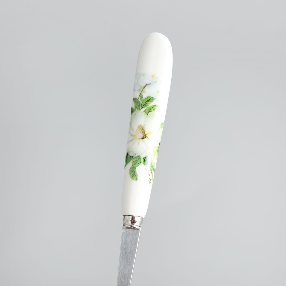 Home & Living Stainless Steel Rose Flowers Coffee Spoon TeaSpoon Kitchen & Dining Dessert Scoop