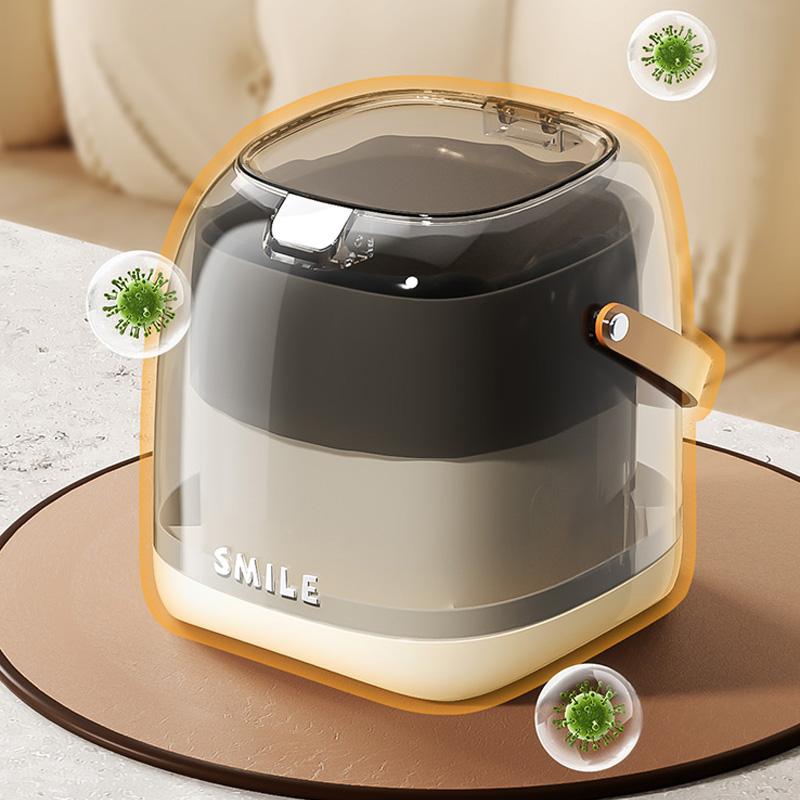 Beishan 2L Luxusní Stolní Koš na Odpadky, Malý Papírový Koš s Uchem, Vhodný pro Kanceláře, Ložnice, Obývací pokoje atd.