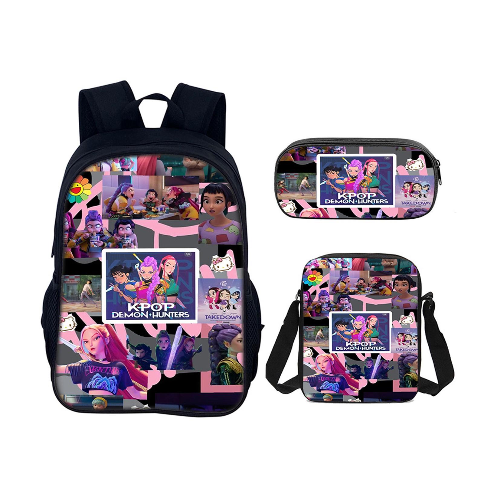 

Backpack Cartoon Devil Anime Lightweight Travel Casual Backpack Laptop Bag School Bag Three-piece Set One Size