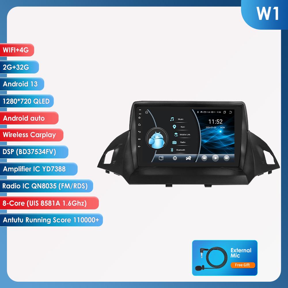 9-inch Android GPS Navigation Screen for 2013-2017 Ford Kuga Center Console