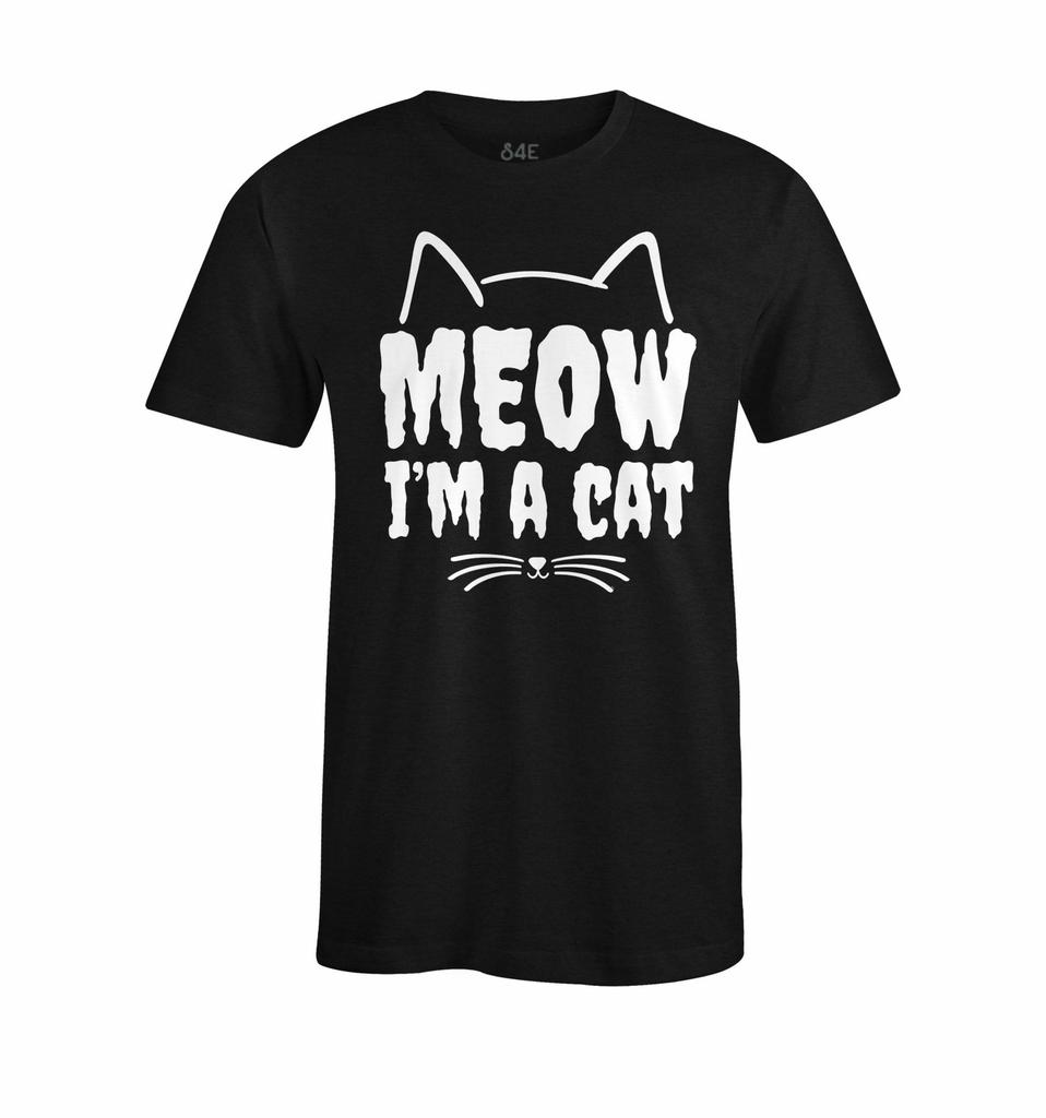 S4E Men's Meow I'm A Cat T-Shirt Funny Halloween Cat Mom Shirts