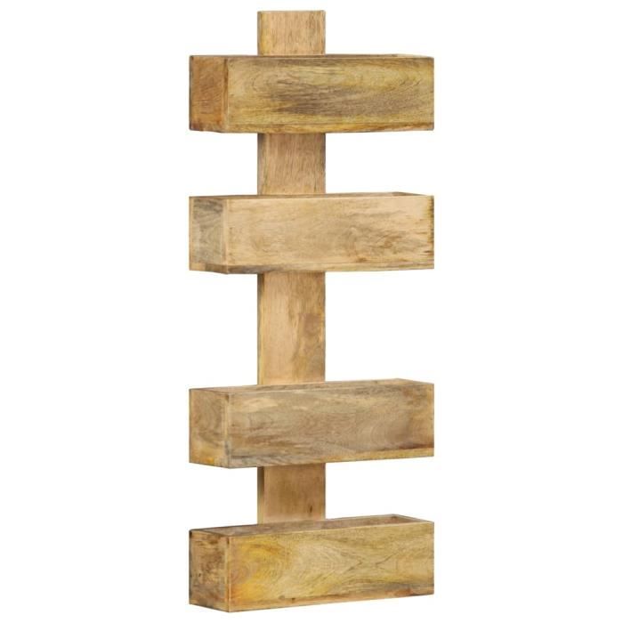 VidaXL Porte-revue mural 30x11x72 cm Bois de manguier solide