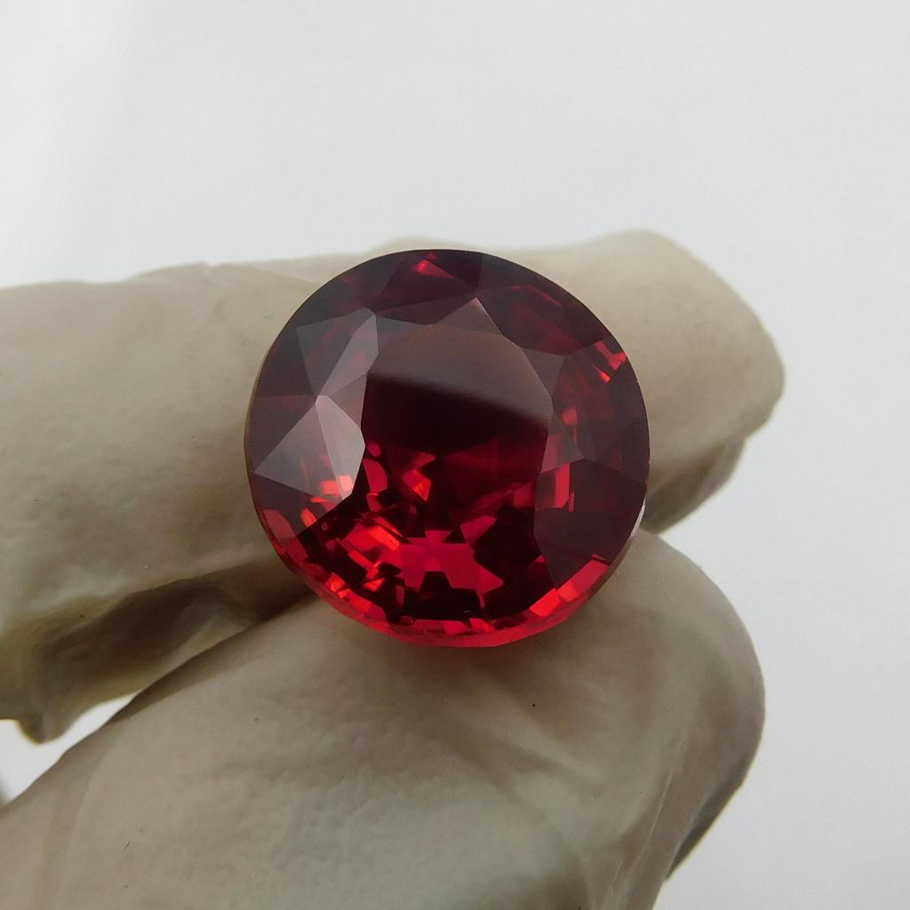 Natural Orange Sapphire Loose Gemstone 11.45 Ct Round for Her September Birthday Birthstone