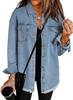 Neue gewaschene Denim-Hemdjacke Damen Herbst und Winter Persönlichkeit Streetstyle Kanten Saum Jacke Damen