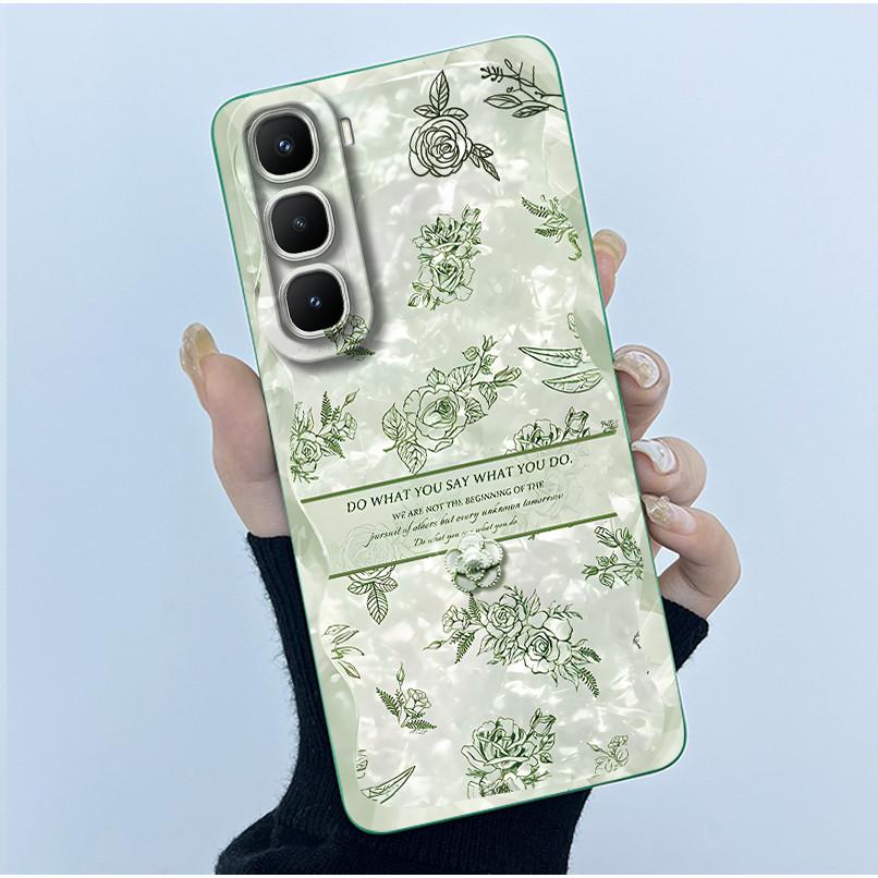 For Infinix Hot 60 Pro Plus Case Fashion Simplicity Flower Liquid Silicone Camera Protection Cover For Infinix Hot 60 Pro+ Capa