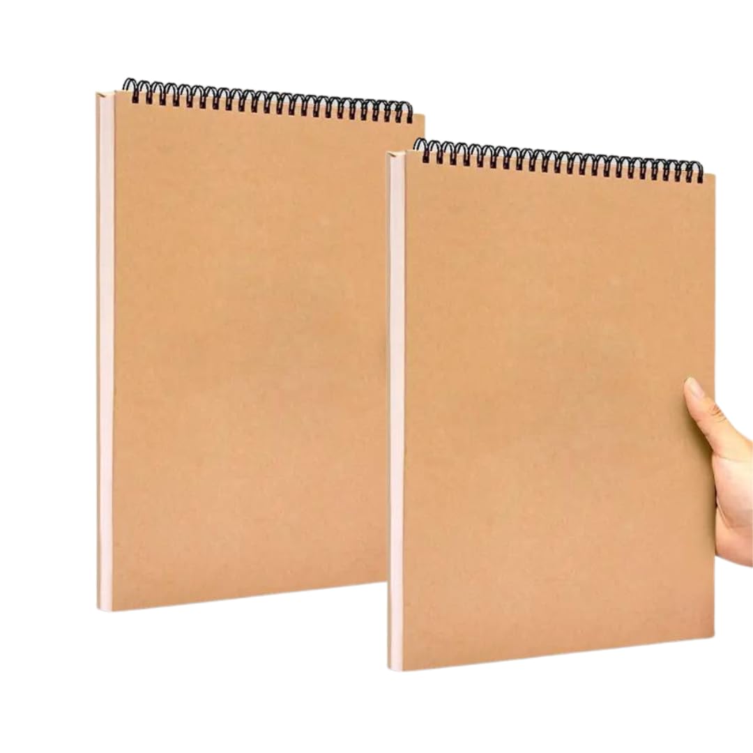 

MaT Store Sketchbook Set of 2 Drawing Notebooks A4 Croquis Memo Pad Vertical Opening